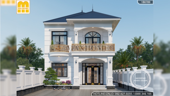 mau nha 2 tang tan co dien mai nhat 4 phong ngu dep sang trong mh03231 8