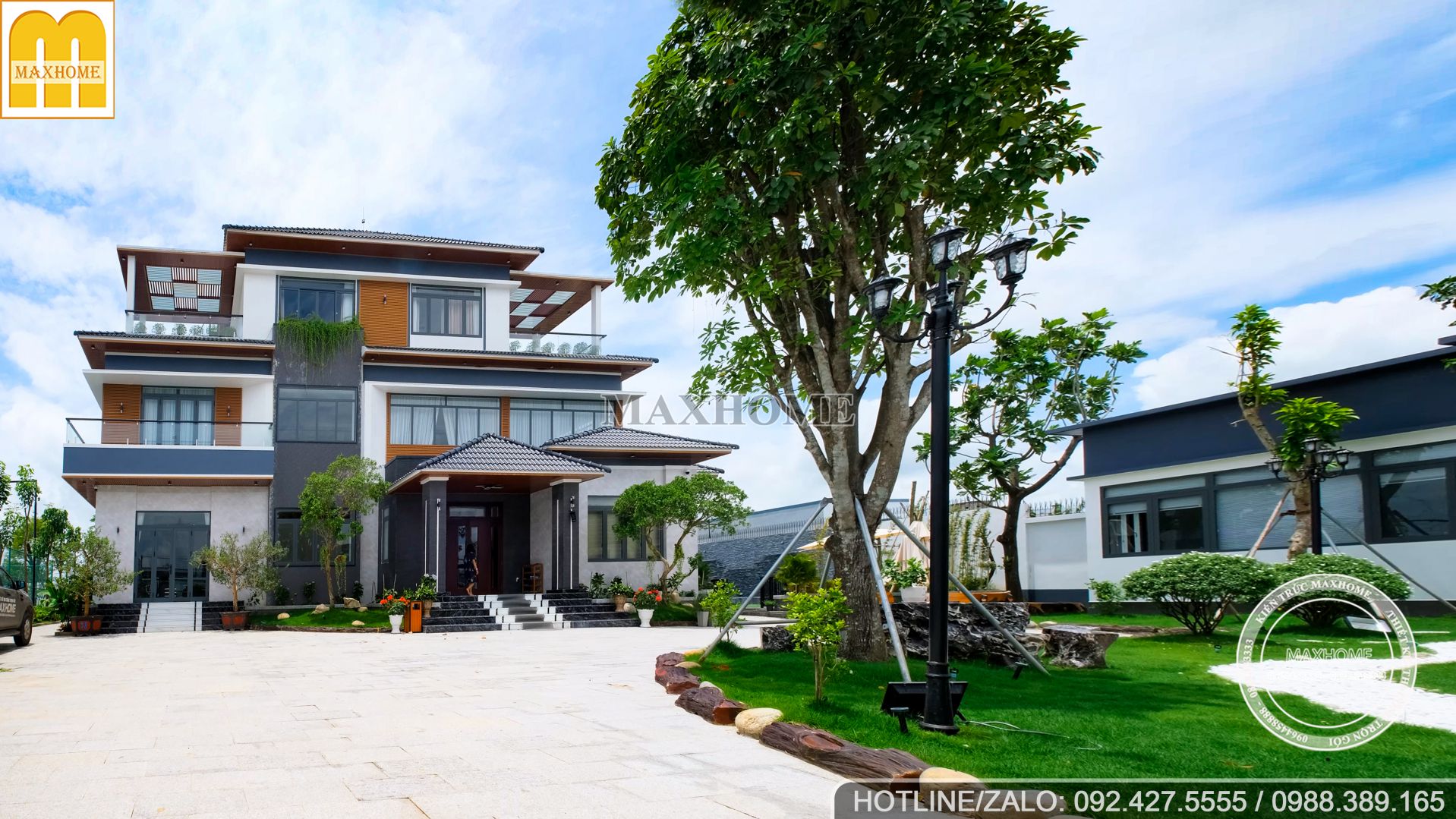 maxhome thi cong va ban giao sieu biet thu hien dai 14