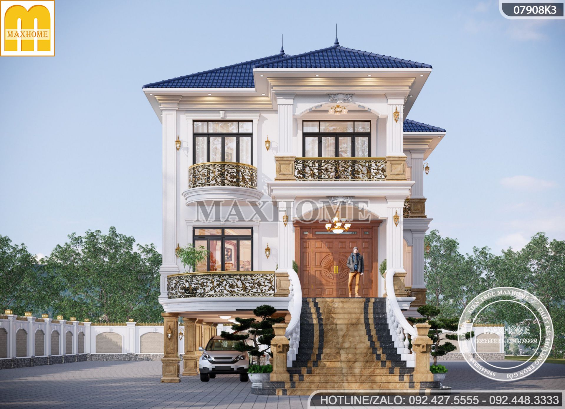 biet thu 2 tang mai nhat tan co dien dep sang trong dang cap mh03362 2