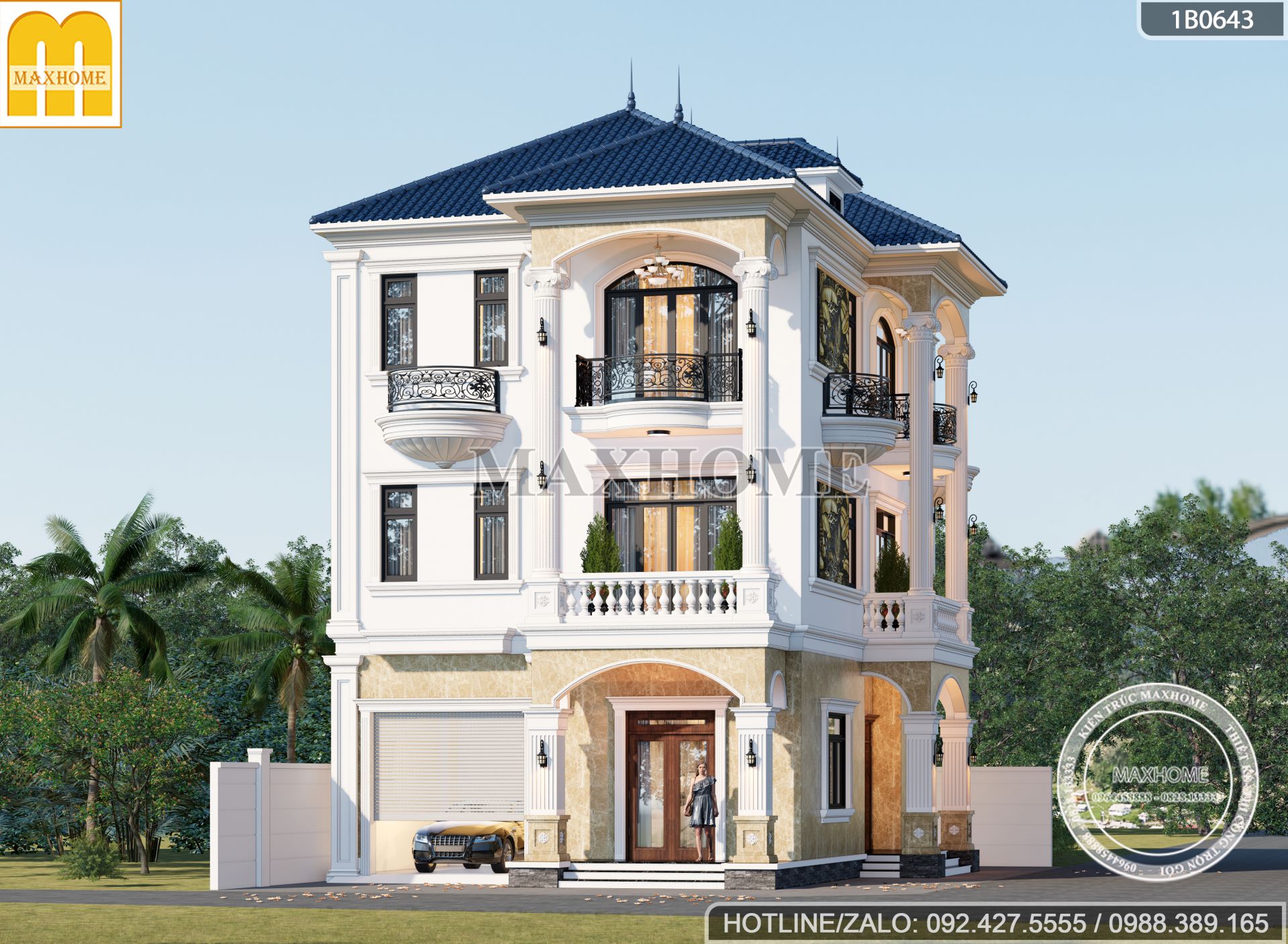 biet thu 3 tang mai nhat tan co dien sieu dep co dien tich khung tai hung yen mh03257 4