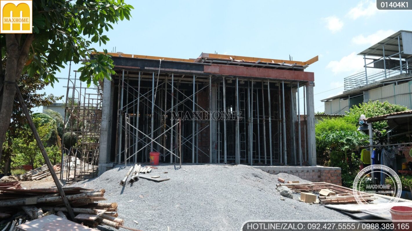 khao sat cong trinh nha vuon truoc khi do san mai 1