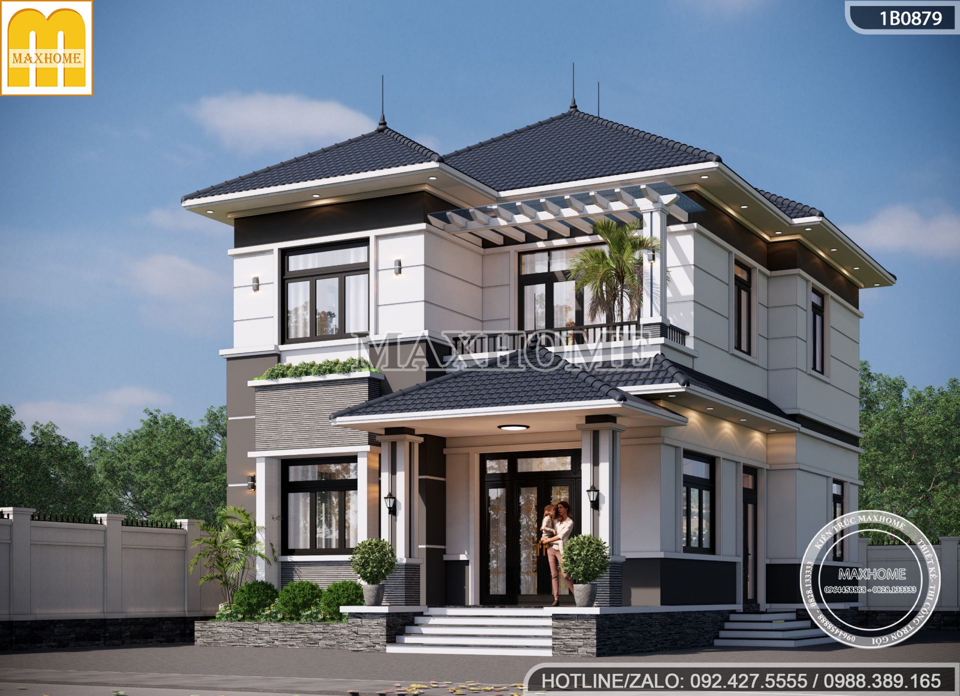 mau nha 2 tang mai nhat 4 phong ngu dep sang trong tien nghi gia re mh03385 1