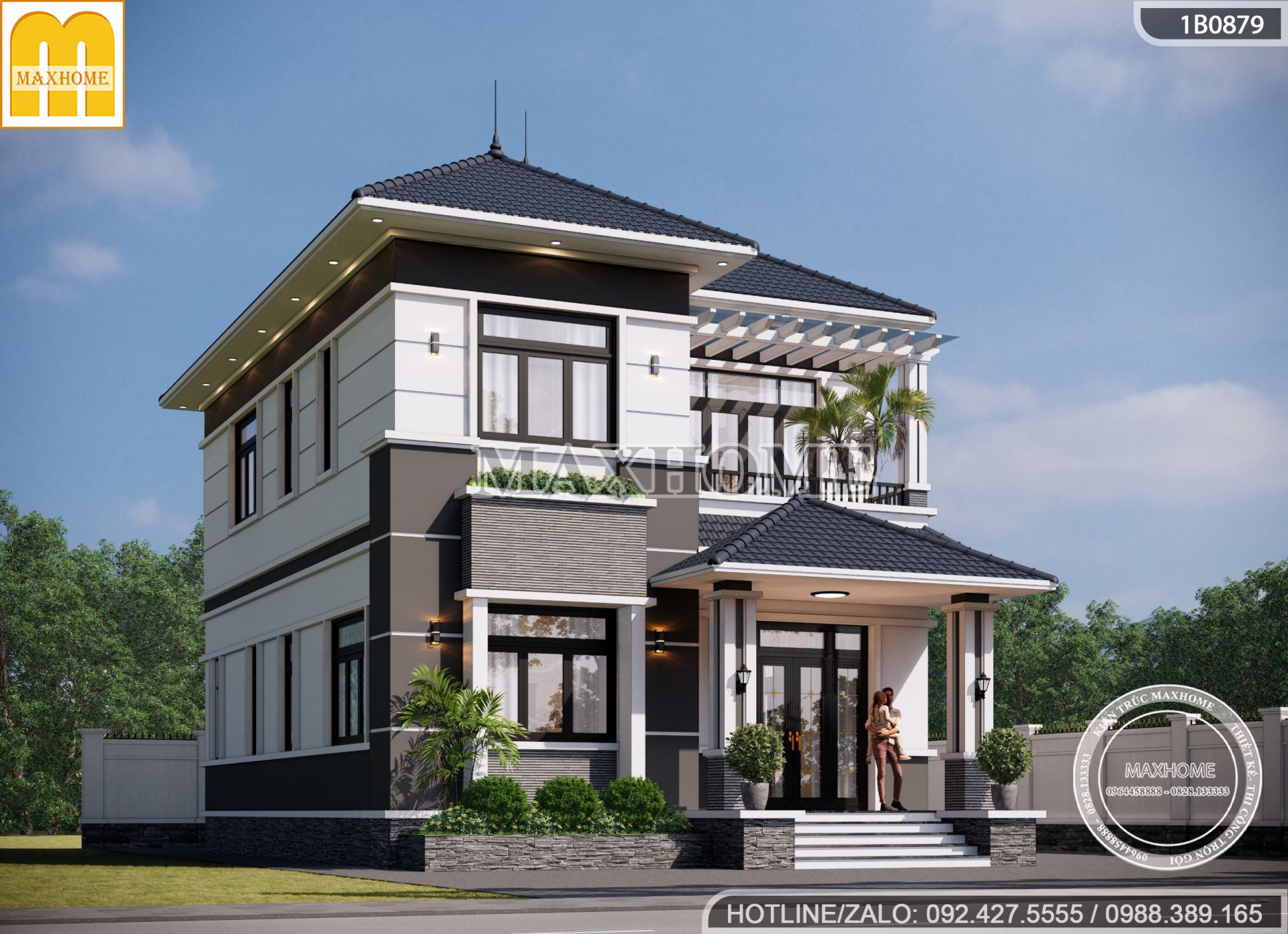 mau nha 2 tang mai nhat 4 phong ngu dep sang trong tien nghi gia re mh03385 3