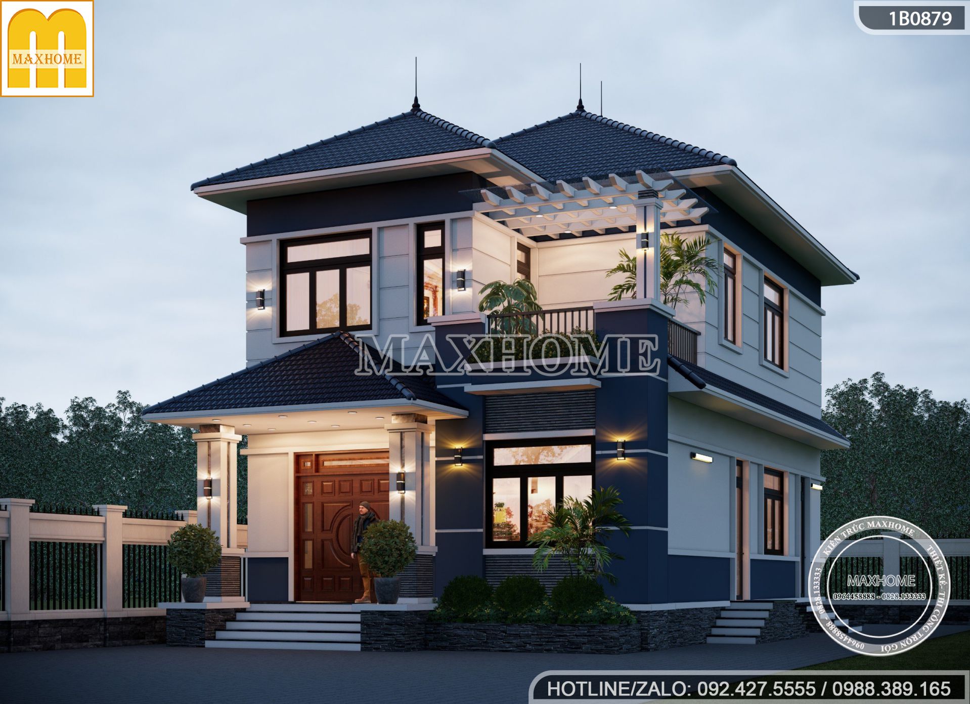 mau nha 2 tang mai nhat 4 phong ngu dep sang trong tien nghi gia re mh03385 6