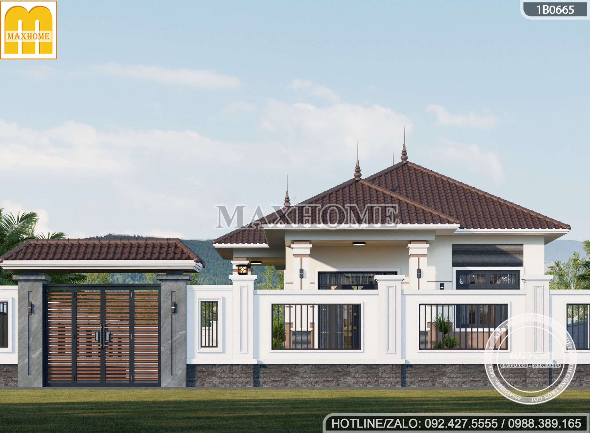 mau nha cap 4 mai nhat 150m2 4 phong ngu sieu dep tien nghi gia re mh03360 4