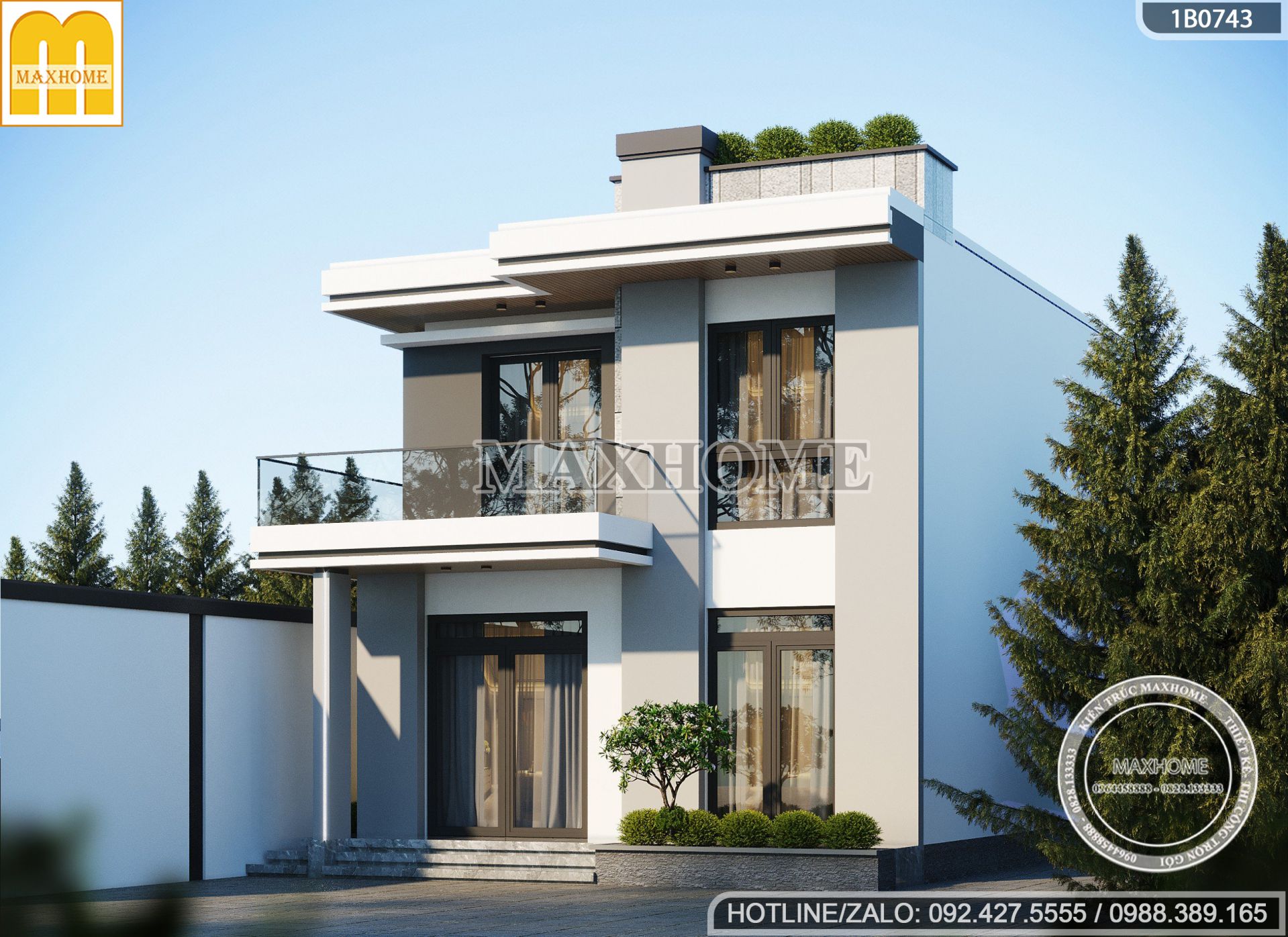mau nha pho 2 tang 7x11m 3 phong ngu dep hien dai toi uu cong nang mh03410 3