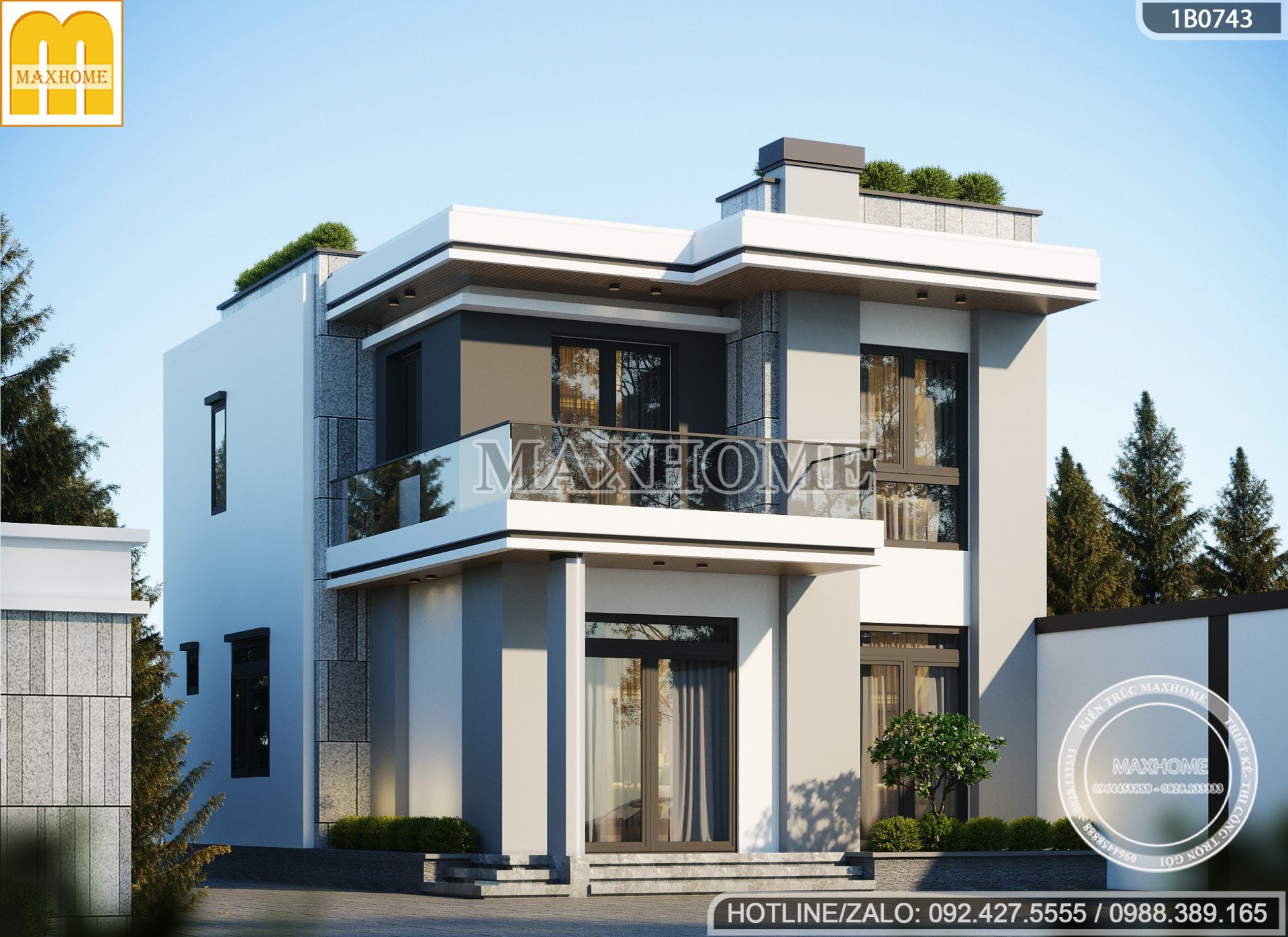 mau nha pho 2 tang 7x11m 3 phong ngu dep hien dai toi uu cong nang mh03410 4