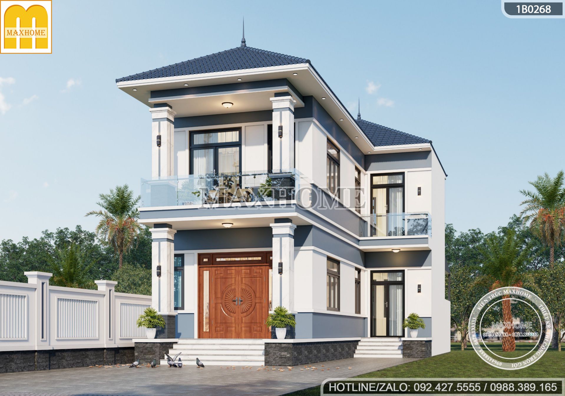 mau nha pho 2 tang mai nhat 190m2 4 phong ngu sieu dep tien nghi gia re mh03393 1