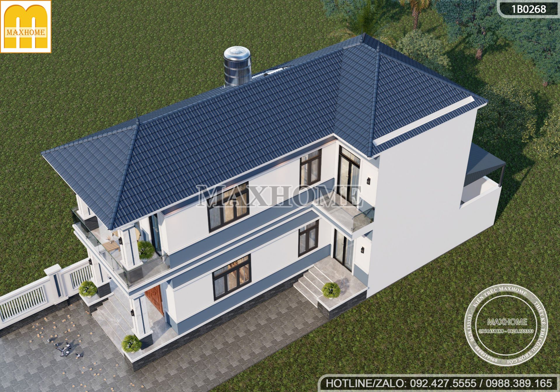mau nha pho 2 tang mai nhat 190m2 4 phong ngu sieu dep tien nghi gia re mh03393 3