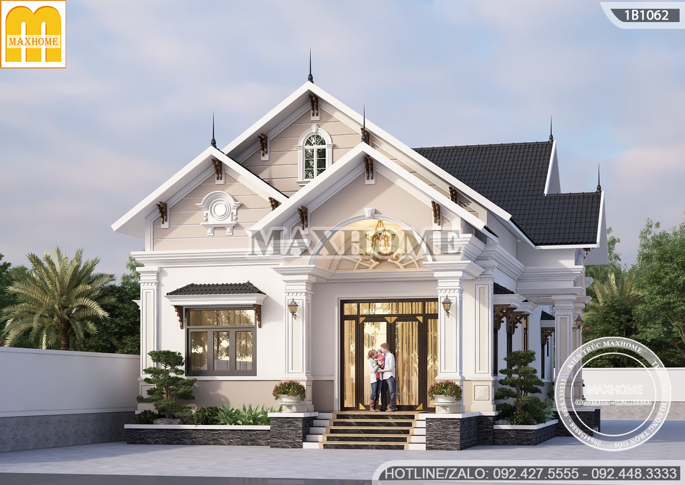 mau nha vuon 1 tang mai thai tan co dien dep sang trong tai ha giang mh03427 1