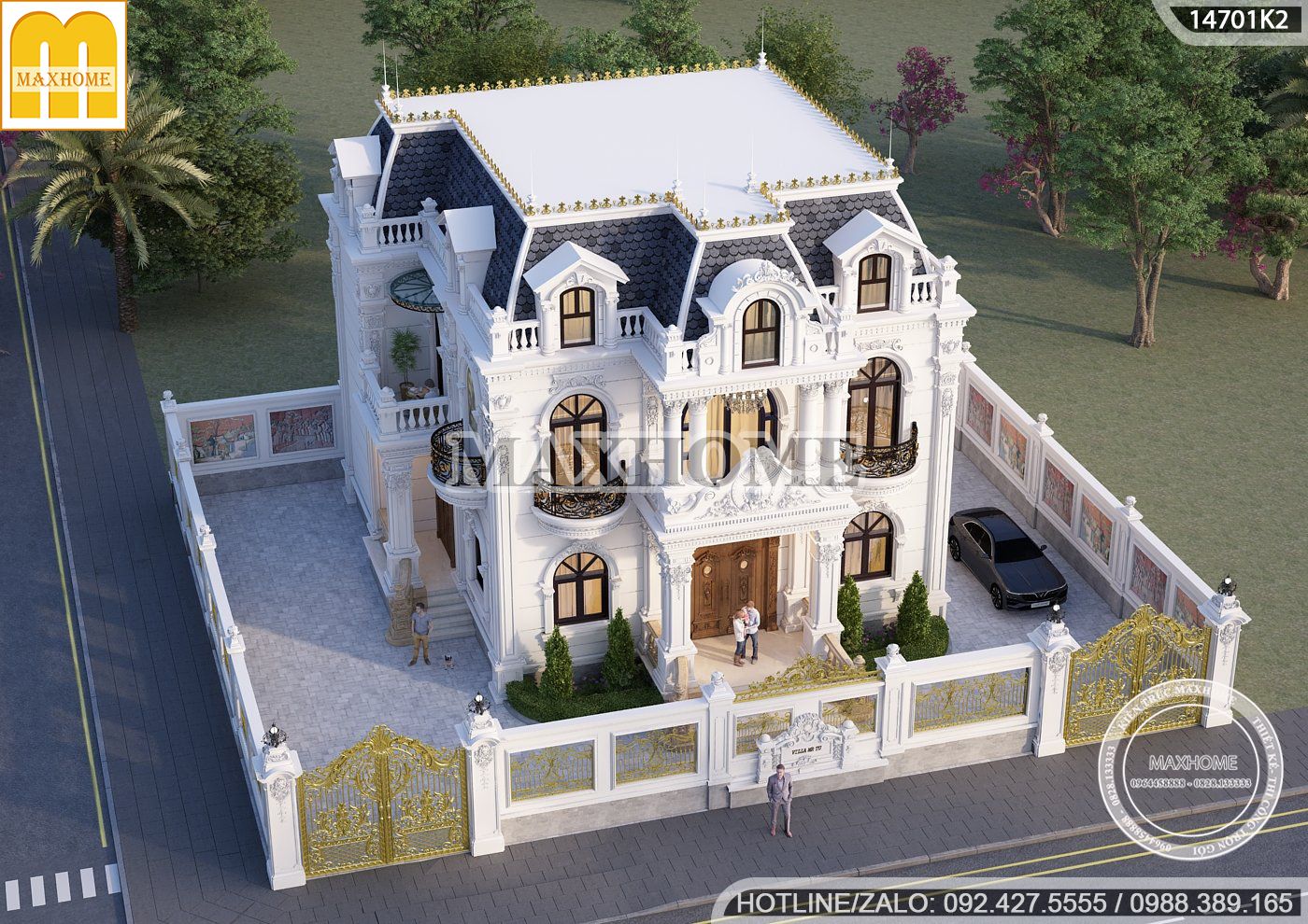 sieu pham biet thu tan co dien mai mansard dep hoanh trang tai hai duong mh02132 3