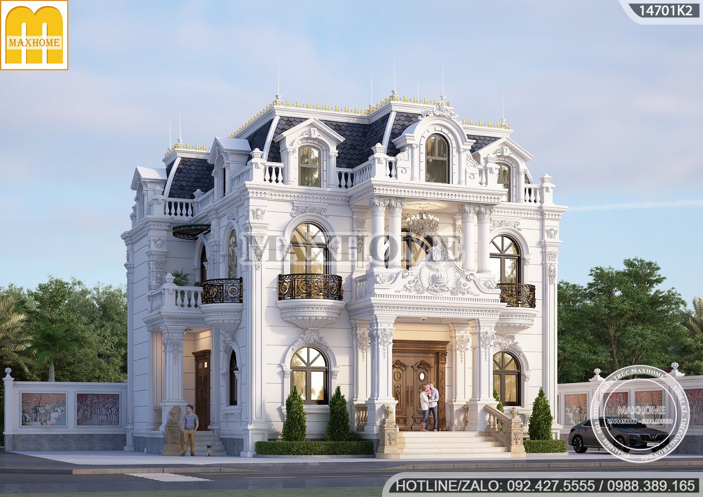 sieu pham biet thu tan co dien mai mansard dep hoanh trang tai hai duong mh02132 4