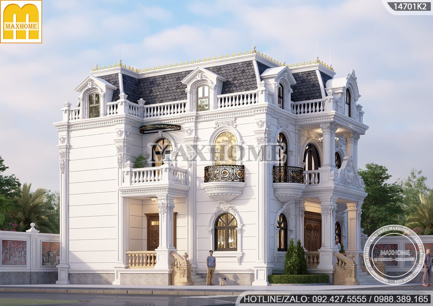 sieu pham biet thu tan co dien mai mansard dep hoanh trang tai hai duong mh02132 5