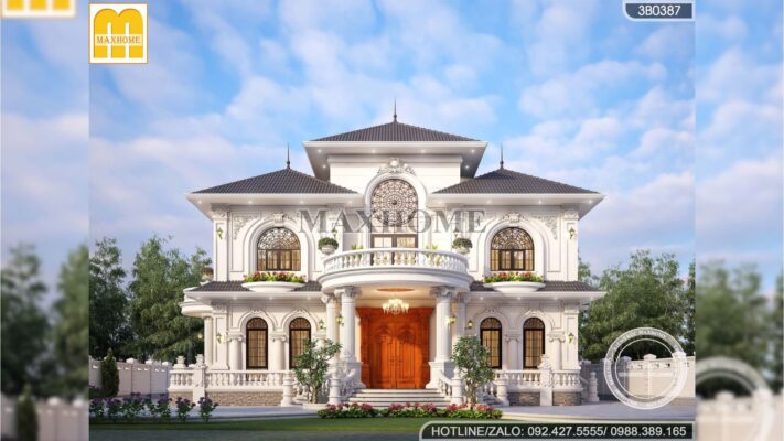 thiet ke biet thu 2 tang tan co dien mai nhat dep hoa le 1