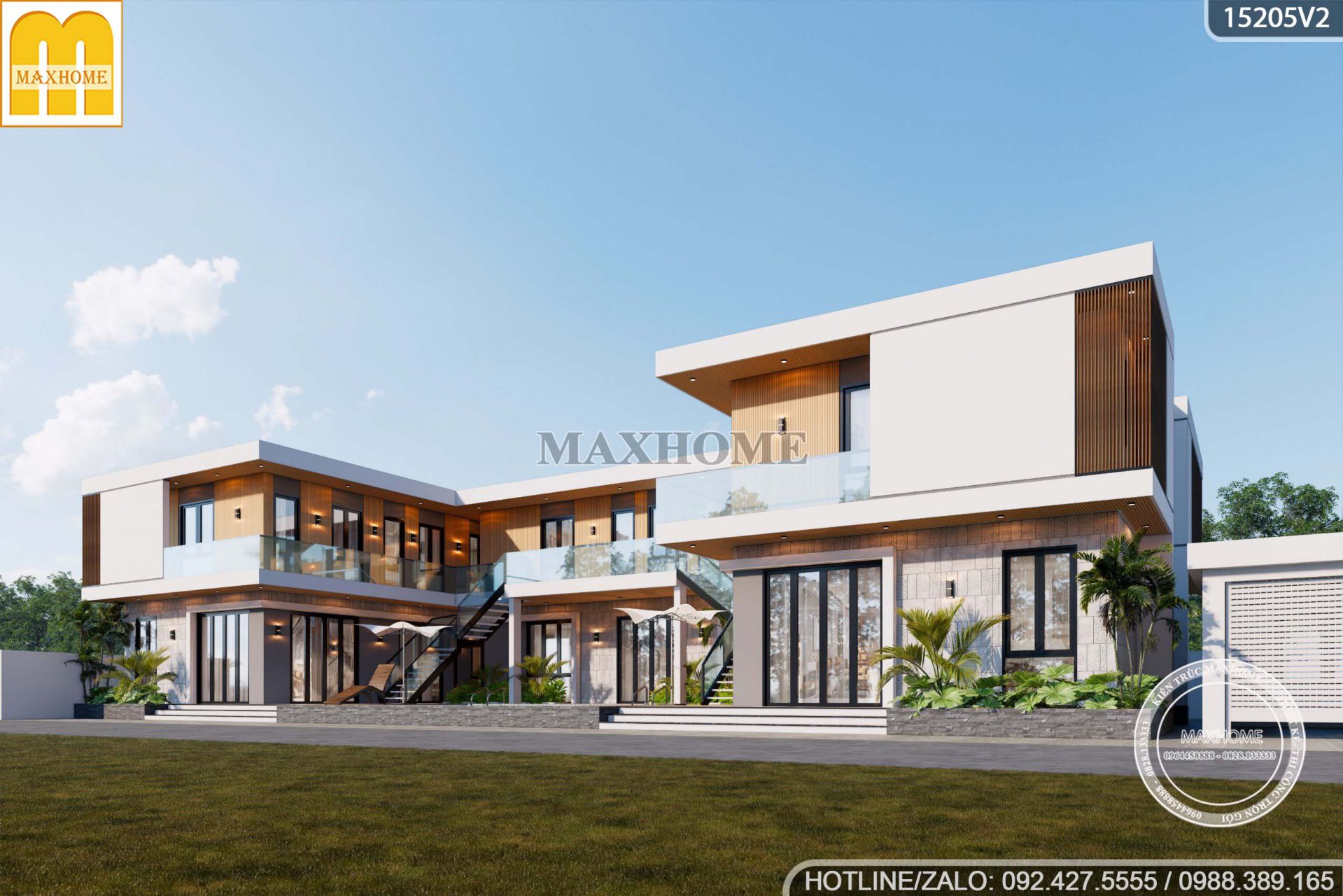 thiet ke biet thu nghi duong 2 tang sang trong 14
