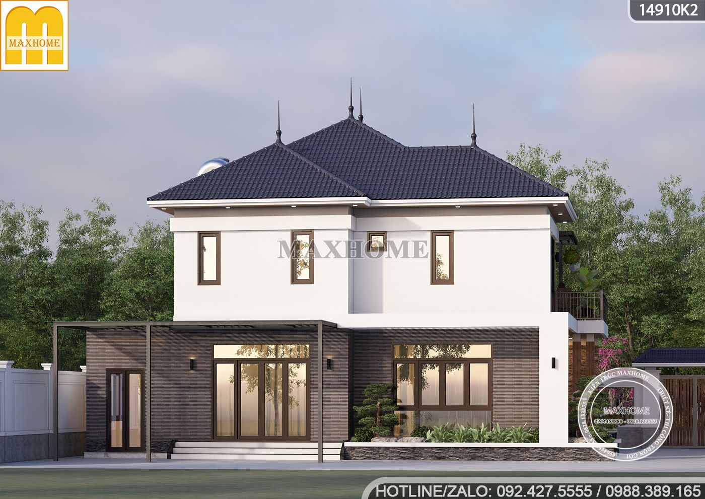 thiet ke nha 2 tang mai nhat dep tu maxhome 19