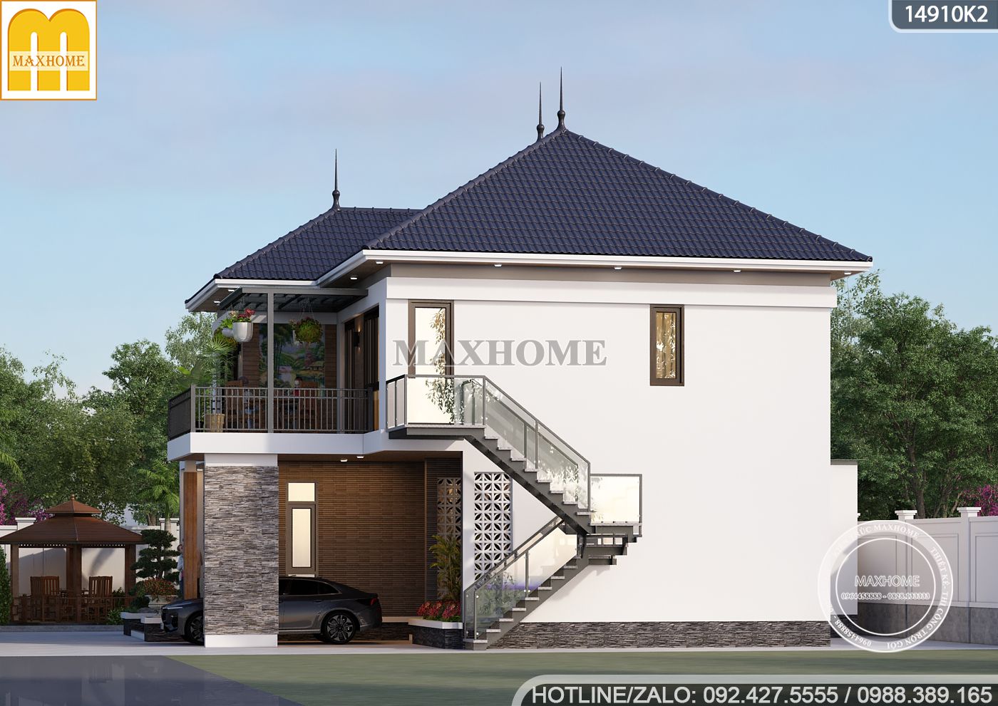 thiet ke nha 2 tang mai nhat dep tu maxhome 20