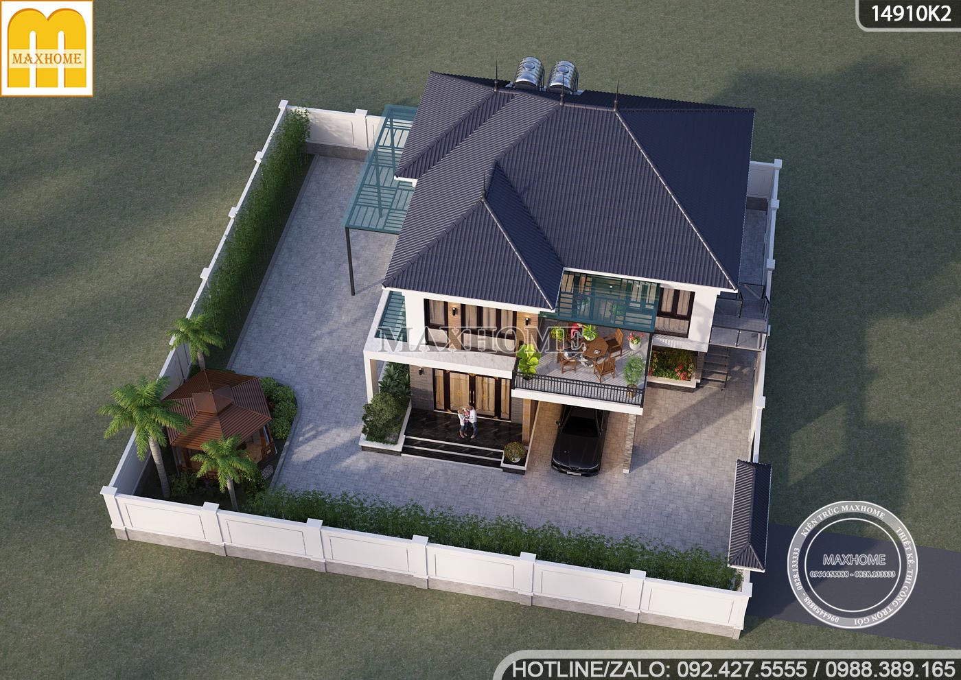 thiet ke nha 2 tang mai nhat dep tu maxhome 21
