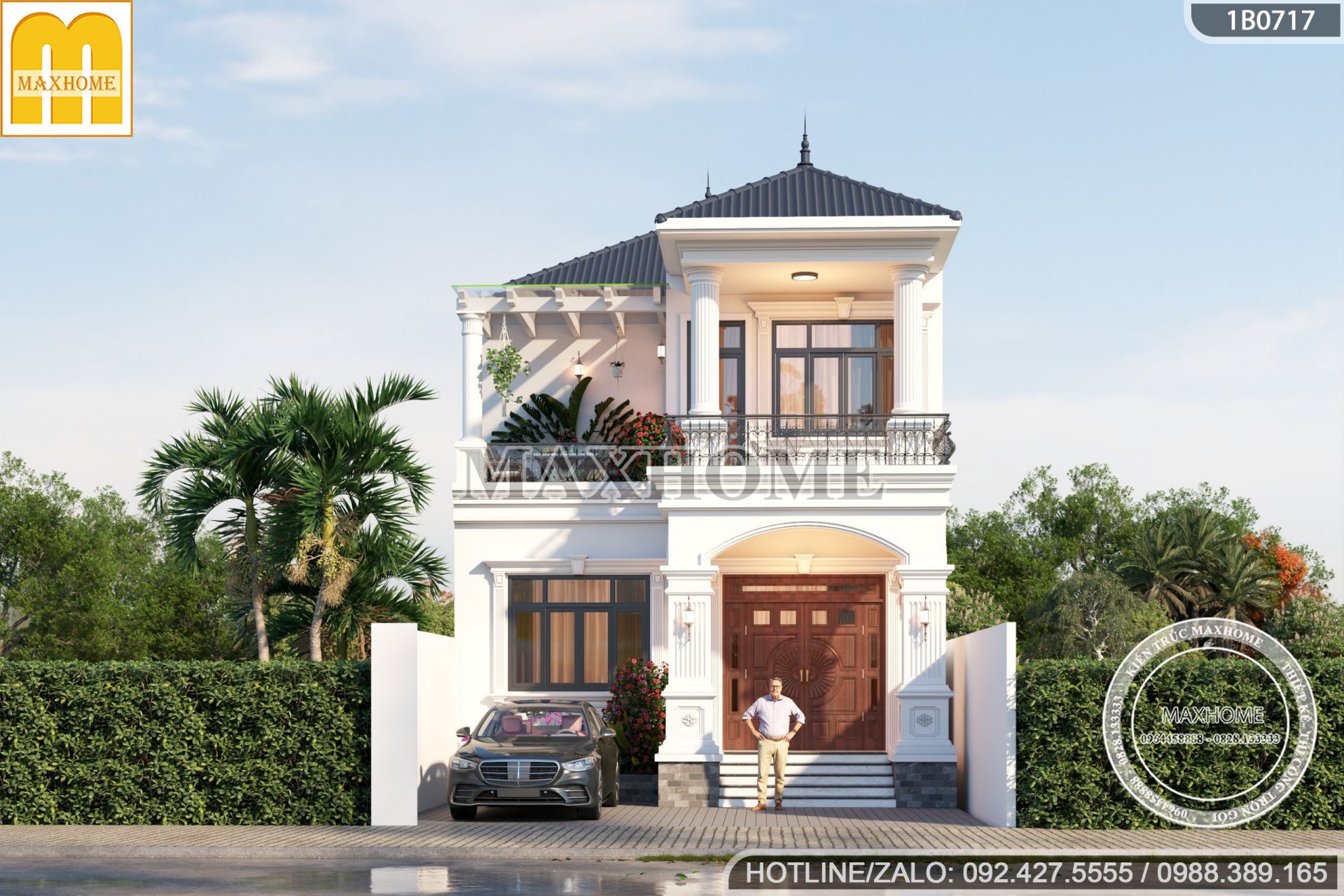 thiet ke nha mai nhat 2 tang 4 phong ngu dep tinh te sang trong mh03303 4