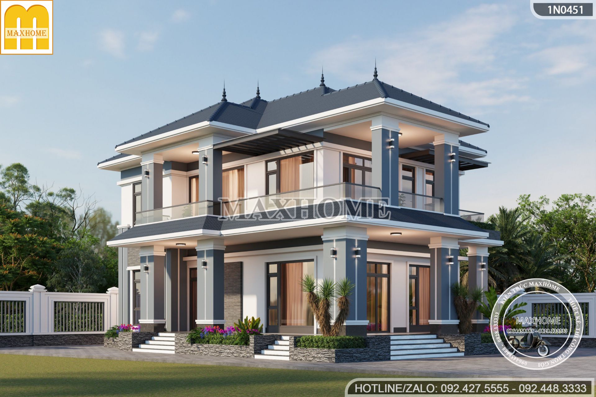 thiet ke nha mai nhat 2 tang dep hien dai chi phi re tai thai nguyen mh03429 2