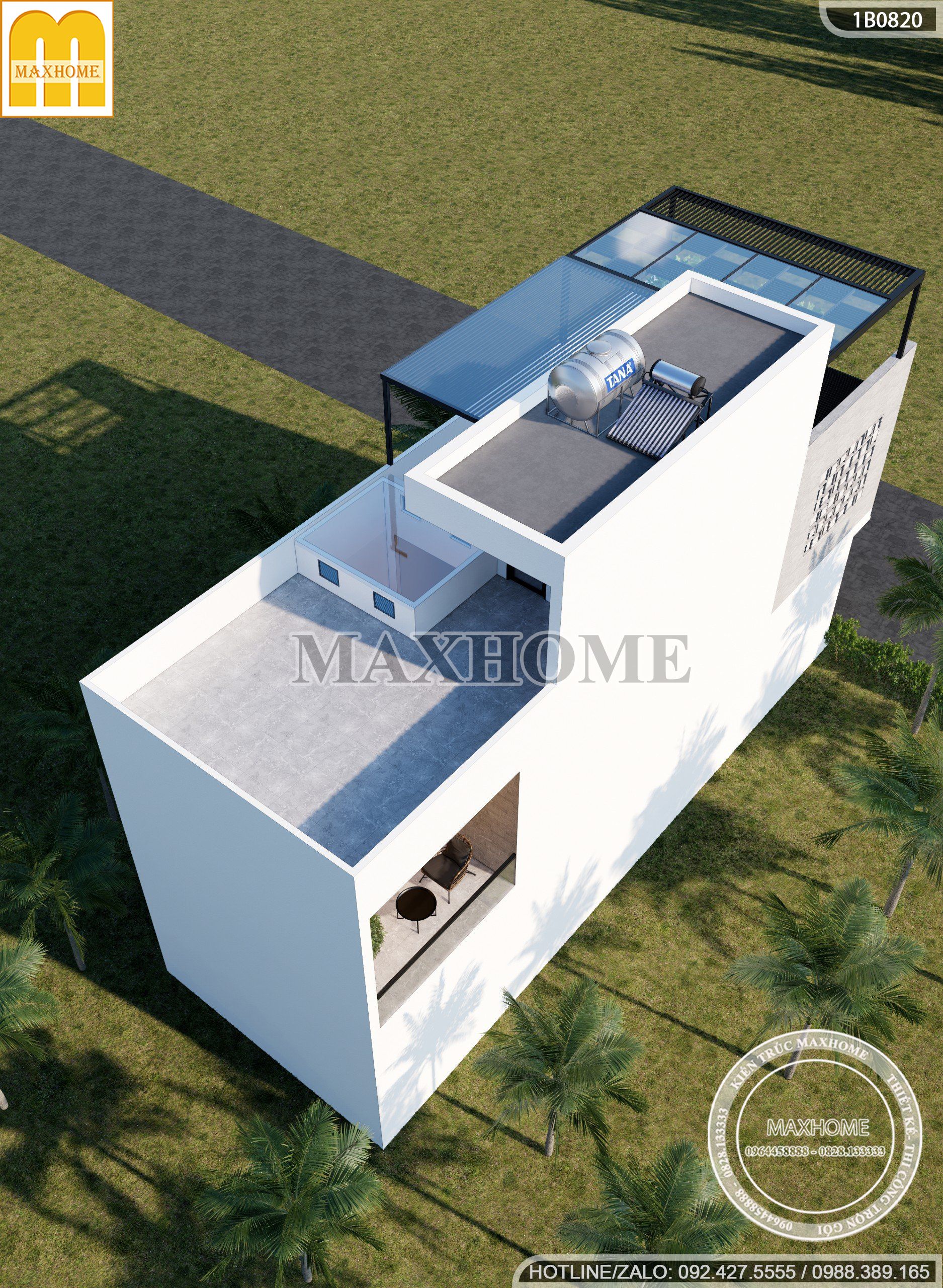 thiet ke nha pho 2 tang 1 tum 6x18m dep hien dai dan dau xu huong mh03302 4