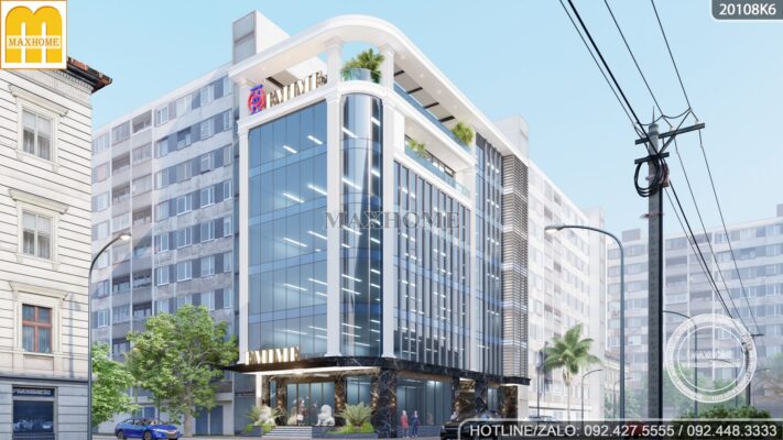 thiet ke toa nha van phong hien dai 1