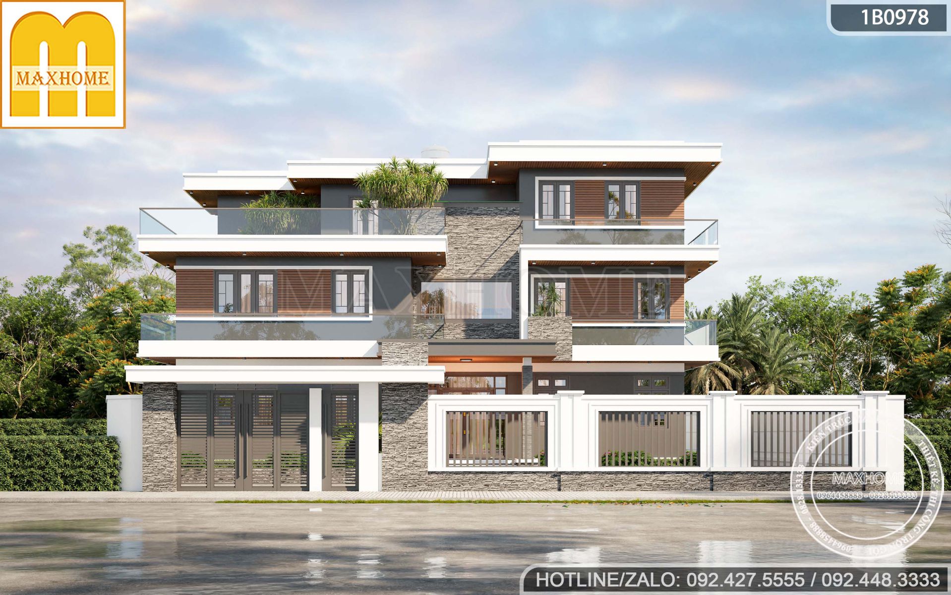 biet thu hien dai co dien tich len den 300m2 thoa man khong gian hoan hao 1
