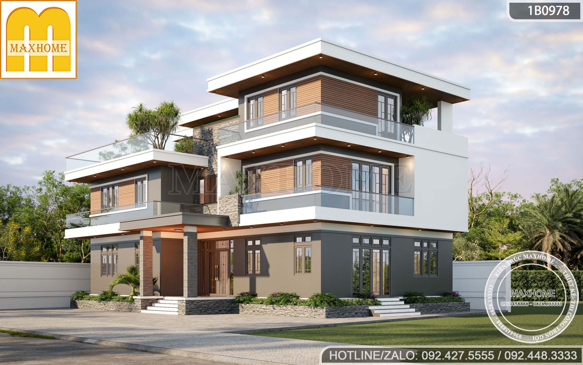 biet thu hien dai co dien tich len den 300m2 thoa man khong gian hoan hao 2