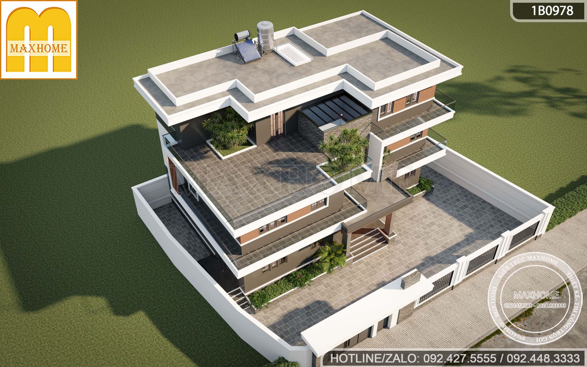 biet thu hien dai co dien tich len den 300m2 thoa man khong gian hoan hao 5