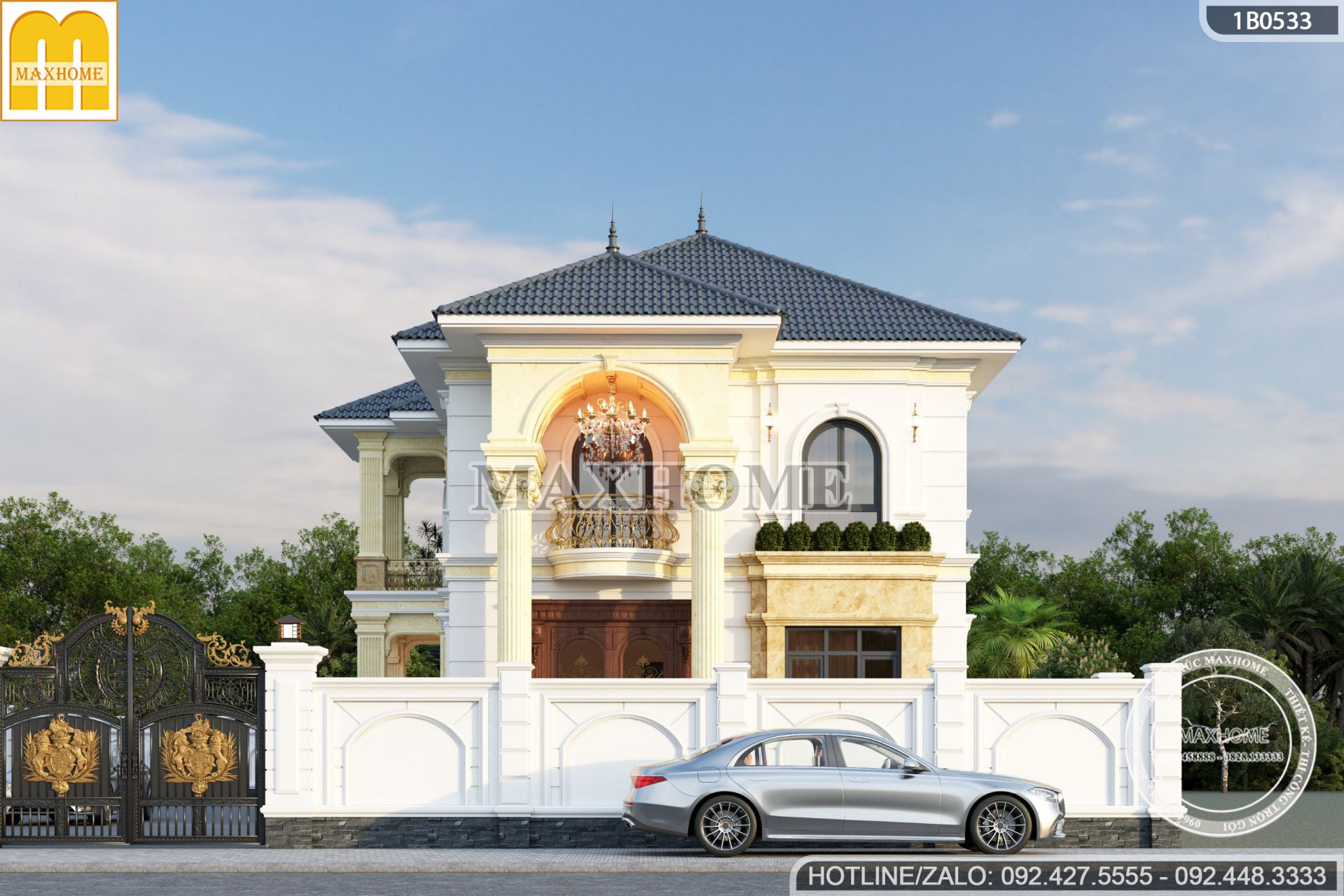 biet thu tan co mai nhat 2 tang 5 phong ngu mat tien 12m dep long lanh mh03229 4