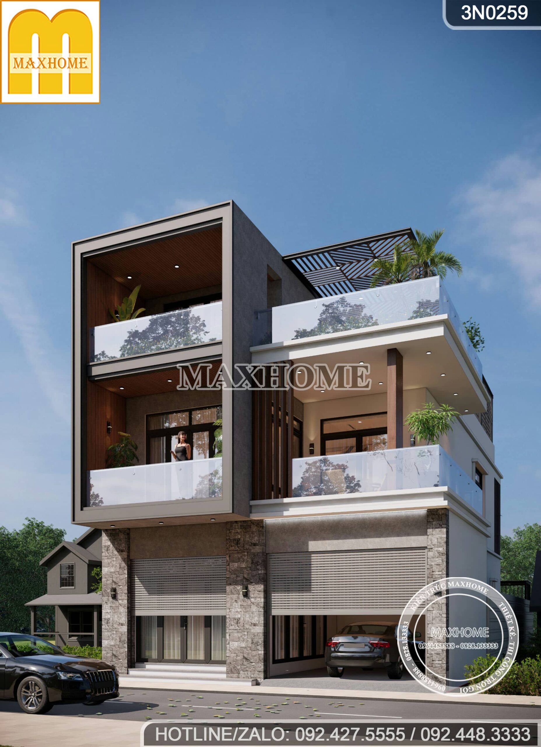 mau biet thu 2 tang 1 tum dep sang trong tai gia lai ai cung me mh03486