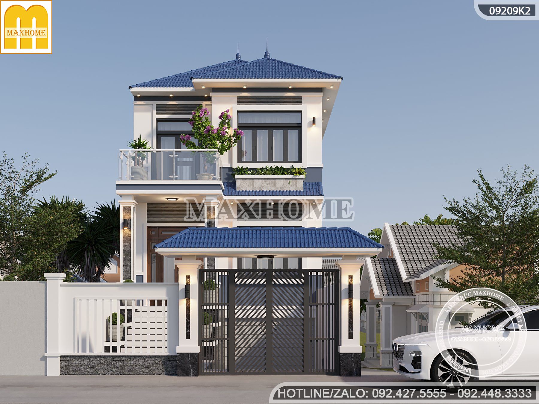 mau nha 2 tang mai nhat co ham de xe dep hien dai tien nghi tai nam dinh mh03584 2