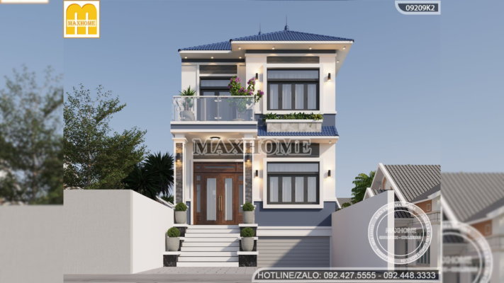 mau nha 2 tang mai nhat co ham de xe dep hien dai tien nghi tai nam dinh mh03584 9