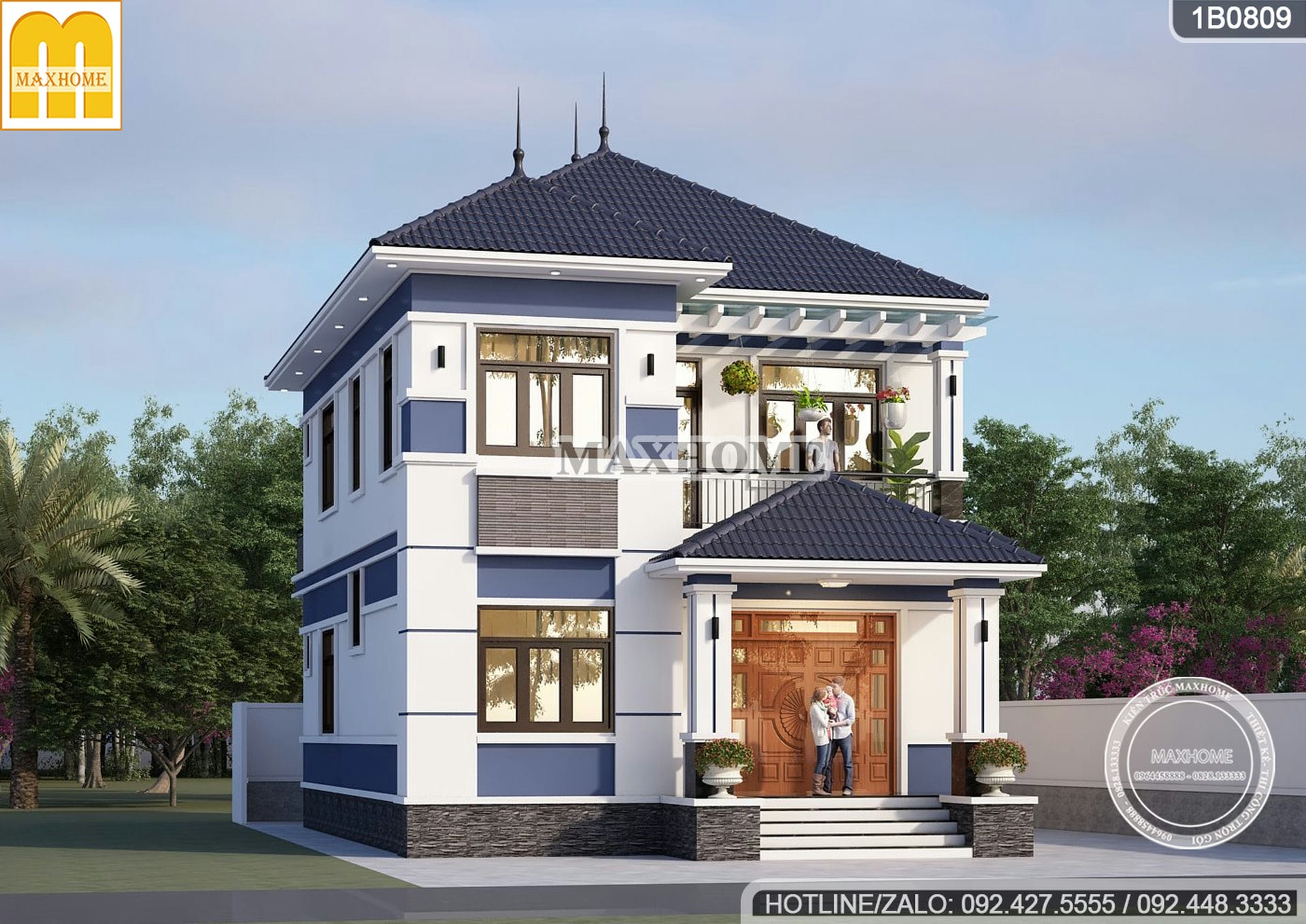 mau nha 2 tang mai nhat quoc dan dep tien nghi tai bac ninh mh03373 1