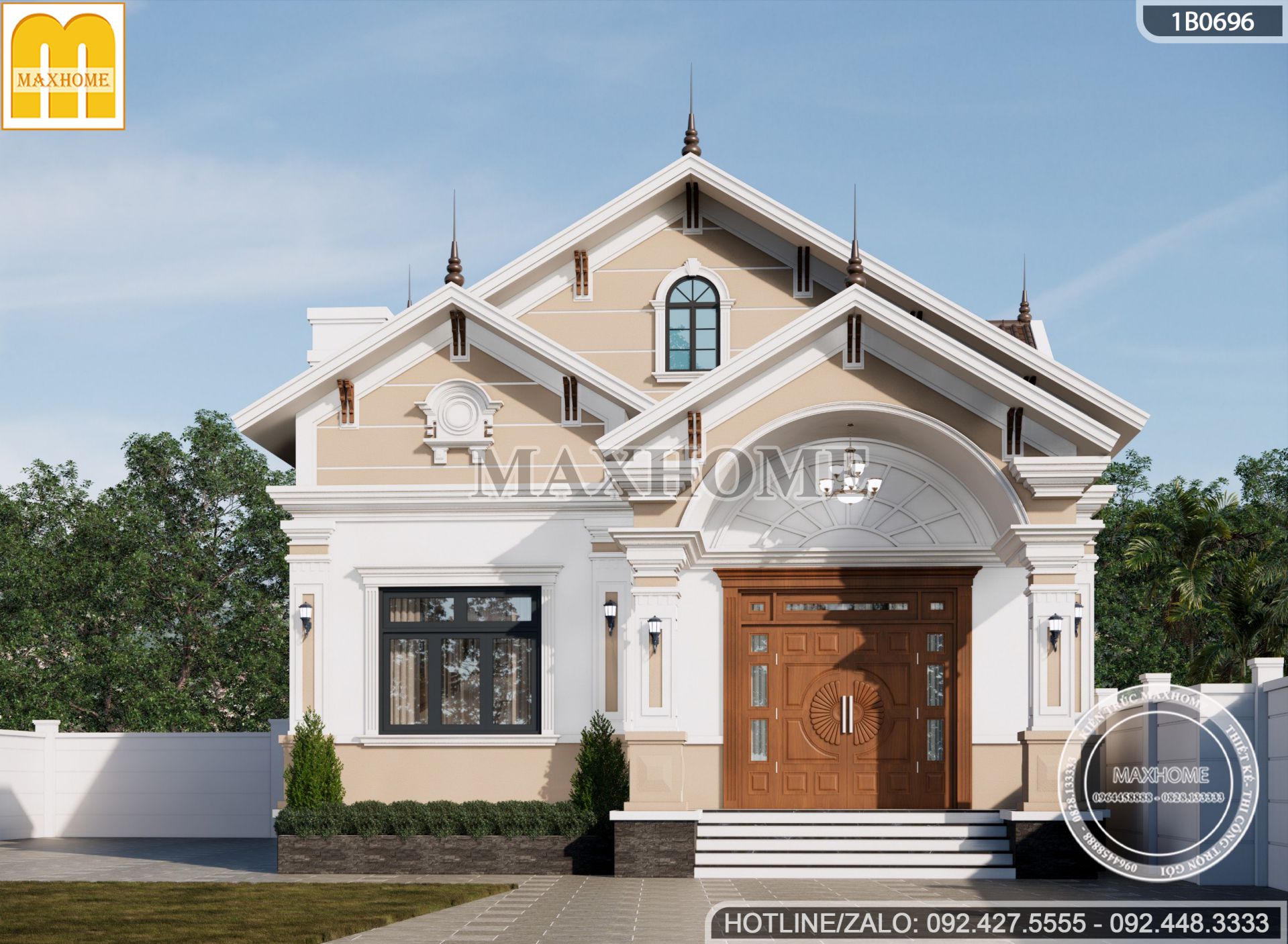 mau nha cap 4 mai thai 150m2 3 phong ngu dep me ly tai thai binh mh03251 1
