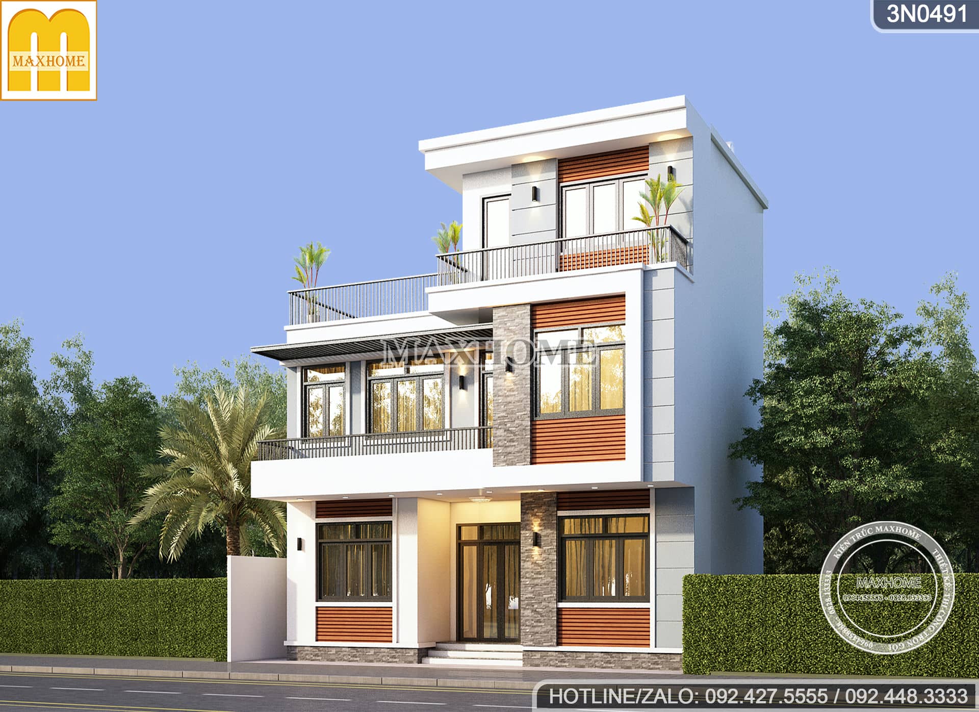 mau nha hien dai 2 tang 1 tum dep me ly tai vung tau mh03442 2