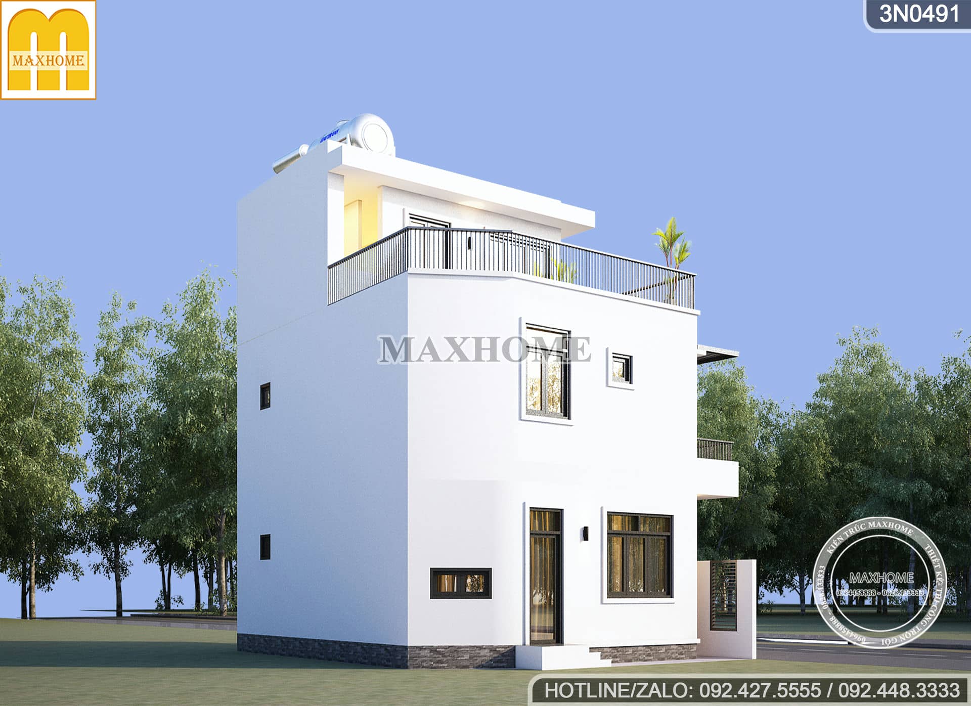 mau nha hien dai 2 tang 1 tum dep me ly tai vung tau mh03442 4