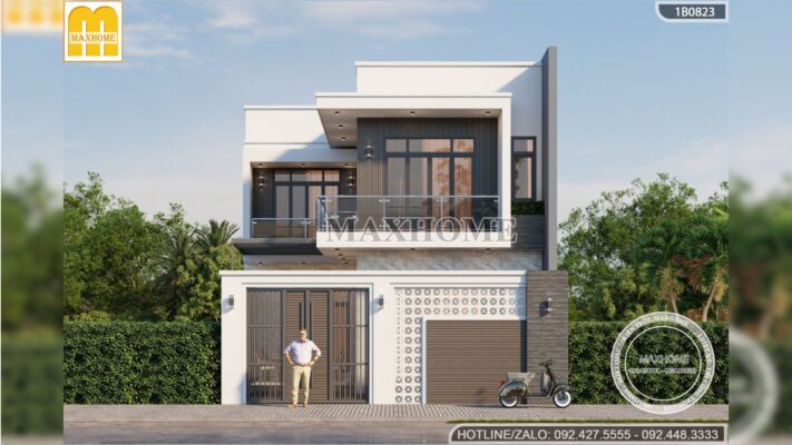 mau nha hien dai 2 tang 1 tum mai bang dep me gia re tai vinh phuc mh03470 6