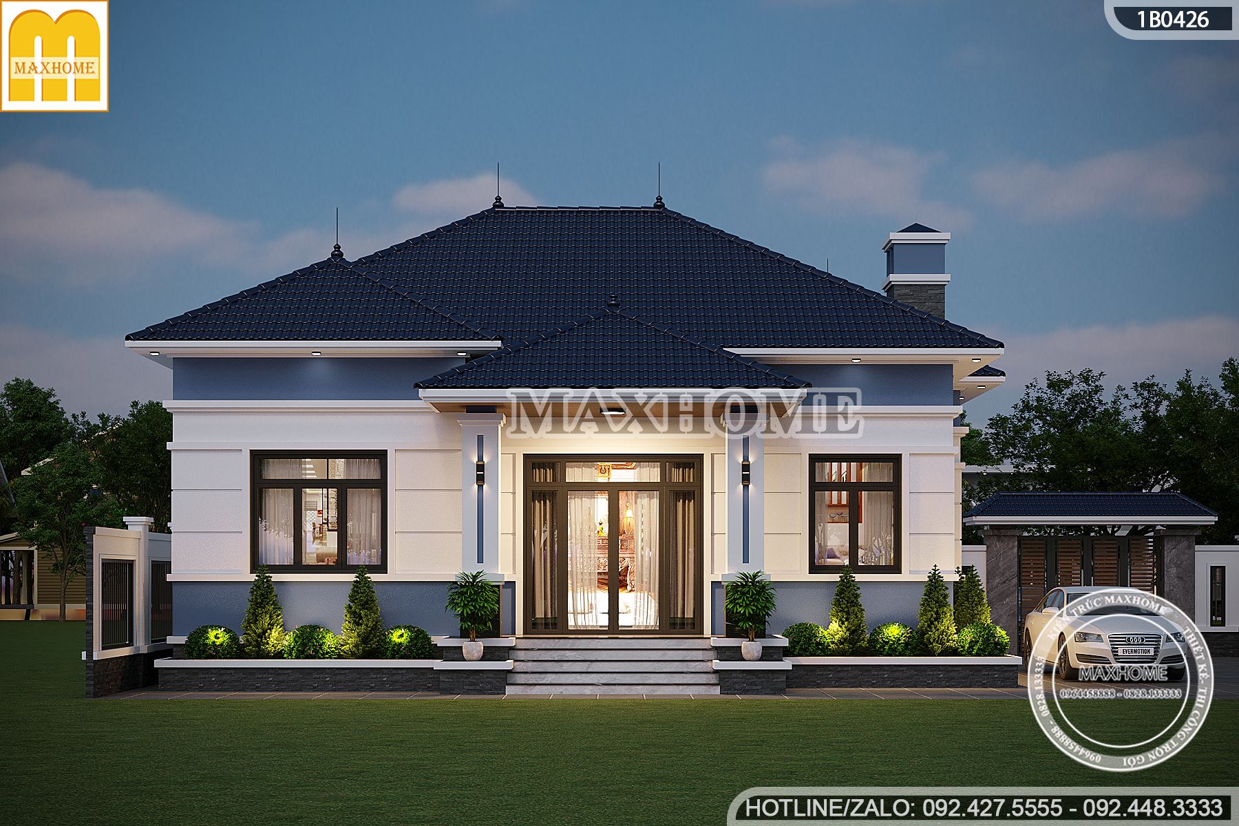 mau nha mai nhat 1 tang 3 phong ngu tien nghi sieu dep lai re mh03076 3
