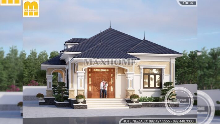 me man voi ngoai that dep sang trong cua mau nha cap 4 mai nhat tan co dien mh03547 7