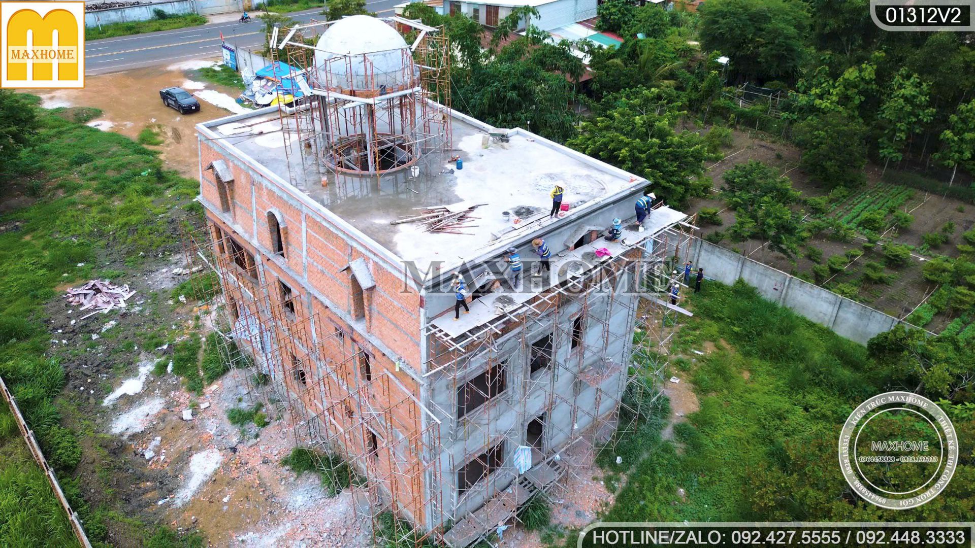 sieu pham 4k biet thu mai mansard dang thi cong xay dung len den 600m2 6