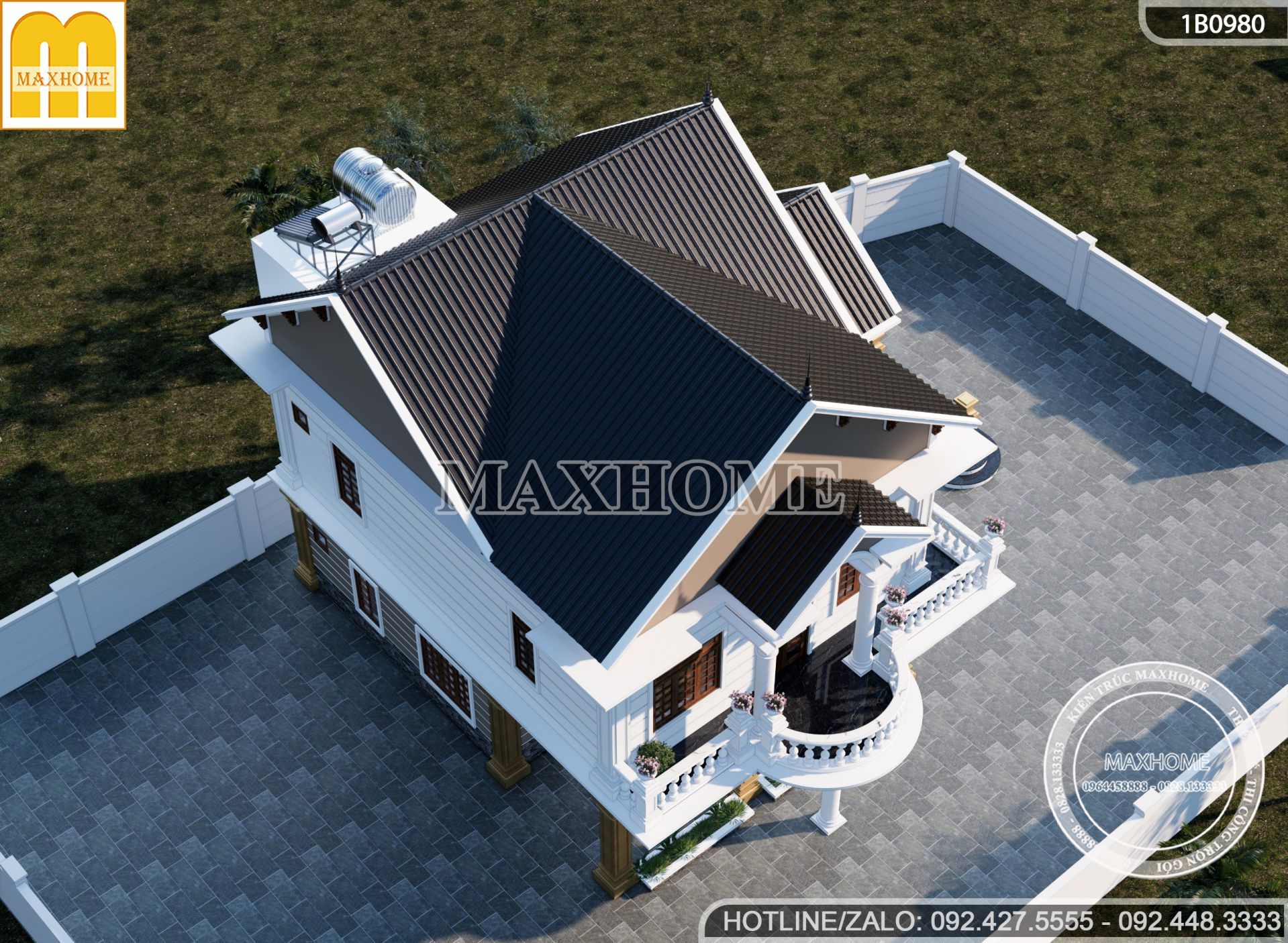 sieu pham biet thu 2 tang mai thai do maxhome thiet ke dep dinh cao mh03541 3