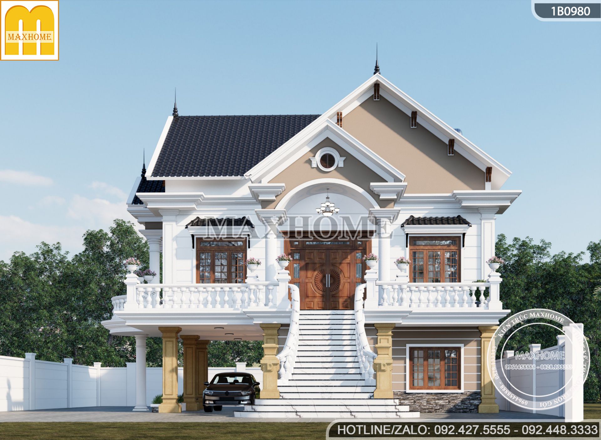 sieu pham biet thu 2 tang mai thai do maxhome thiet ke dep dinh cao mh03541 4