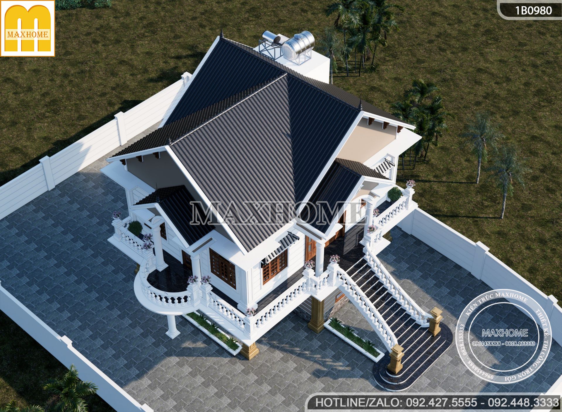 sieu pham biet thu 2 tang mai thai do maxhome thiet ke dep dinh cao mh03541 5