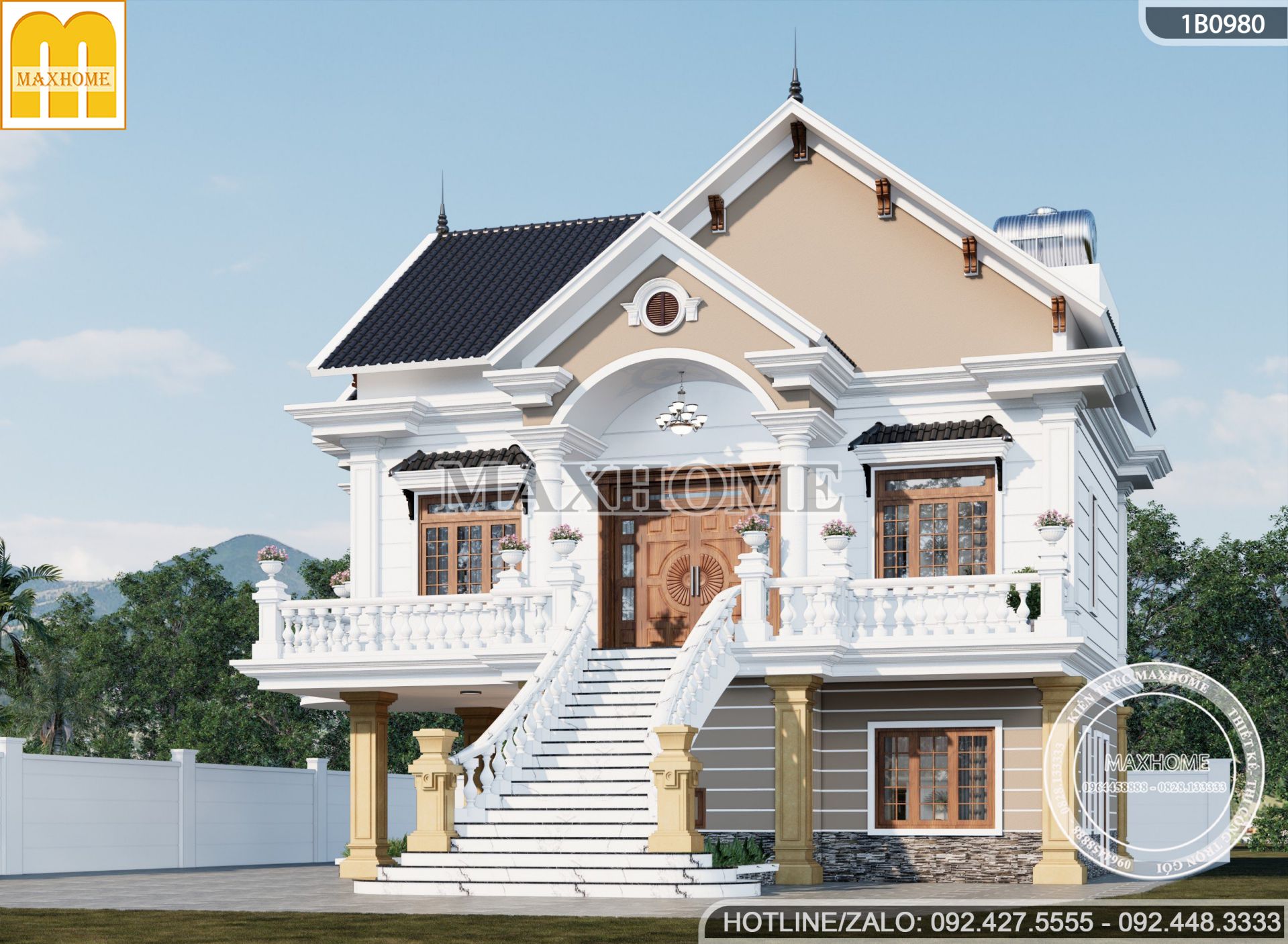 sieu pham biet thu 2 tang mai thai do maxhome thiet ke dep dinh cao mh03541 6