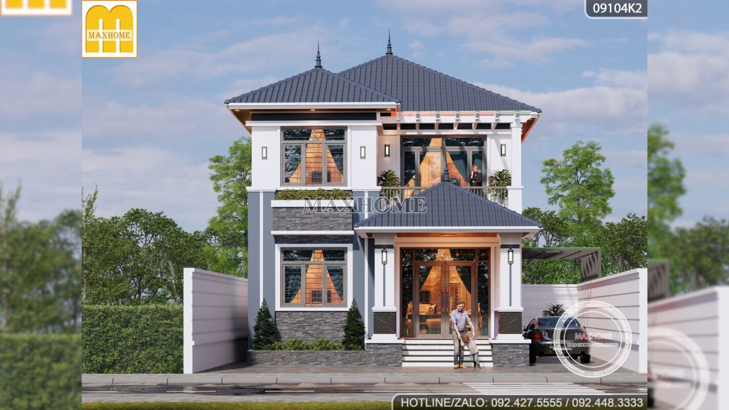 thiet ke nha 2 tang dep thanh lich 1