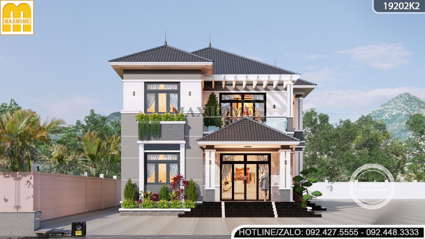 thiet ke nha 2 tang mai nhat mat tien 12m dep me hon tai tay ninh mh03462 5