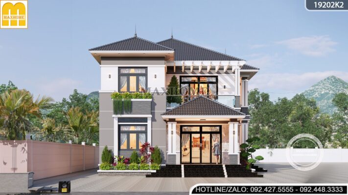 thiet ke nha 2 tang mai nhat mat tien 12m dep me hon tai tay ninh mh03462 5