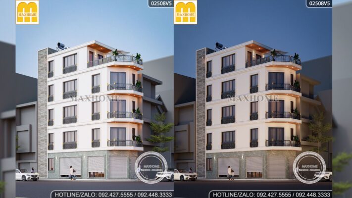 thiet ke nha lo goc 5 tang co vi tri dac dia o tp hcm 1