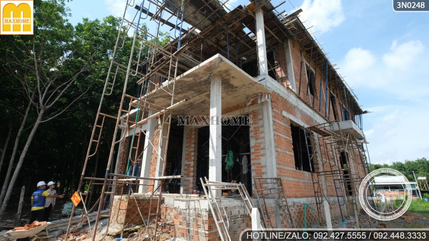 tien do thi cong cong trinh 2 tang truoc khi do san mai 13